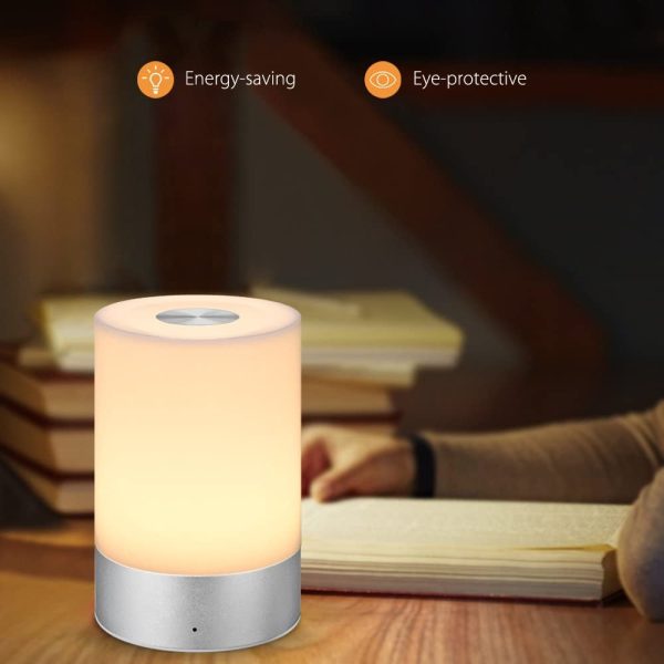 Rechargeable Touch Sensor Bedside Light Dimmable RGB+Warm White Smart LED Table Lamp - Image 2