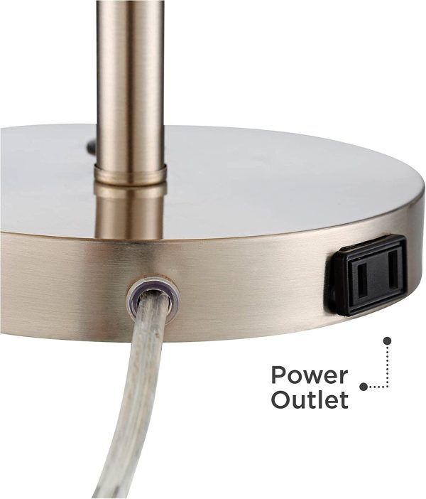 Modern Accent Table Lamps 20" High Set of 2 with USB and AC Power Outlet in Base - Image 2