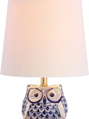 Ceramic Mini LED Table Lamp Cottage,Transitional for Bedroom, Living Room, Office