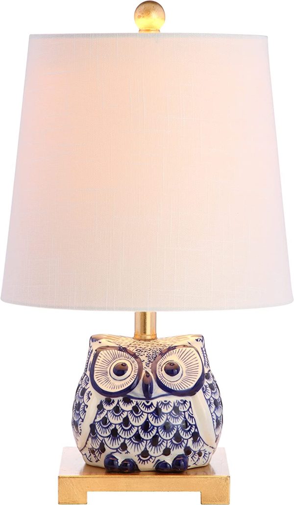Ceramic Mini LED Table Lamp Cottage,Transitional for Bedroom, Living Room, Office