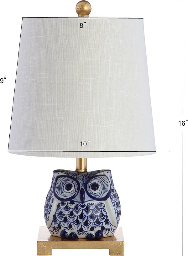 Ceramic Mini LED Table Lamp Cottage,Transitional for Bedroom, Living Room, Office - Image 2